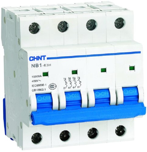 Выключатель автоматический CHINT NB1-63H 4п 3А C 10кА фото Выключатель автоматический CHINT NB1-63H 4п 3А C 10кА картинка